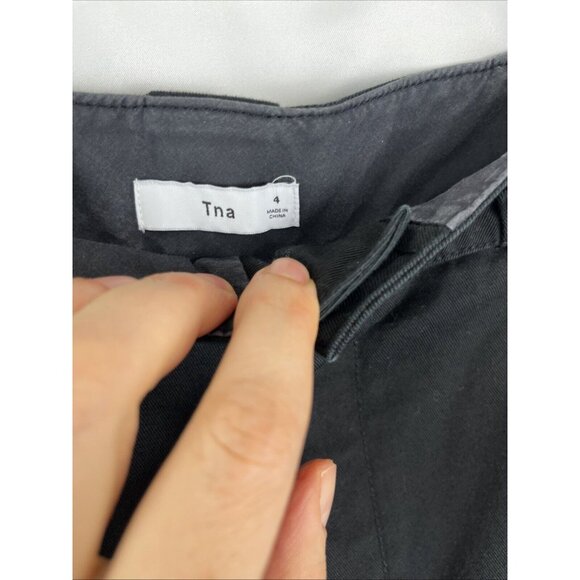 Aritzia TNA Cotton-Polyester-Blend Straight Leg Rugby-Style Pants Womens Size 4 - Picture 4 of 9